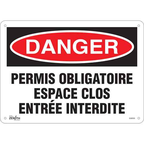 "Espace Clos Entrée Interdite" Sign (SGM358)