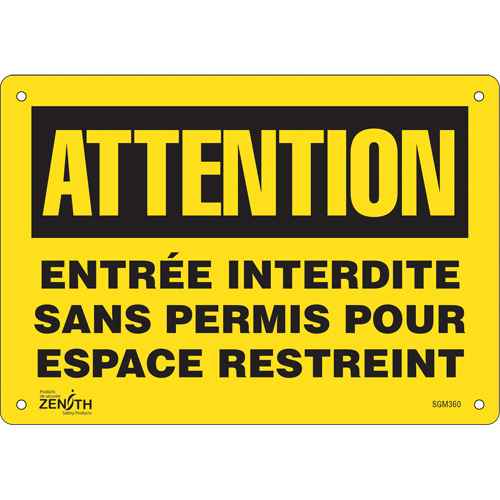 "Entrée Interdite Sans Permis" Sign (SGM360)
