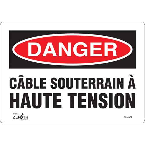 "Câble Souterrain À Haute Tension" Sign (SGM371)