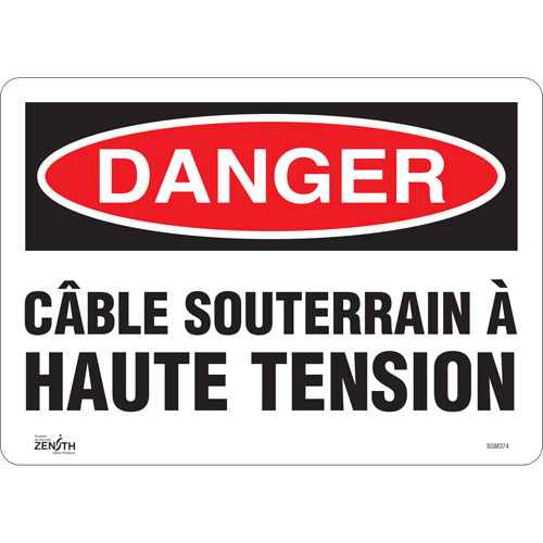 [SGM374] Enseigne «Câble Souterrain À Haute Tension» (SGM374)