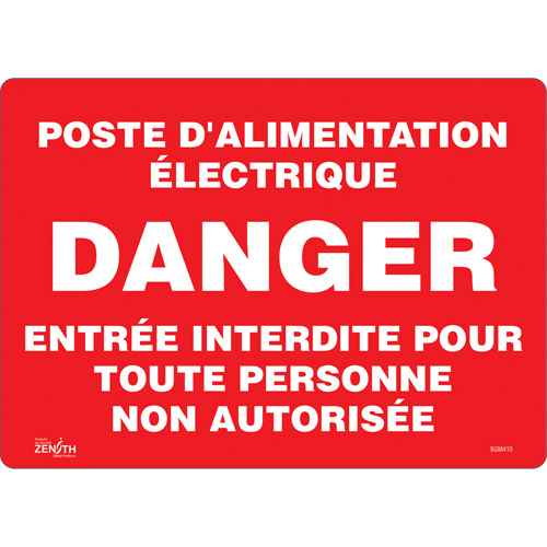 "Poste D'Alimentation Électrique" Sign (SGM410)
