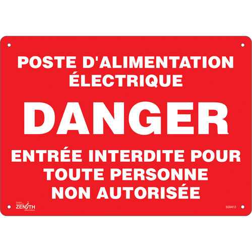 "Poste D'Alimentation Électrique" Sign (SGM412)