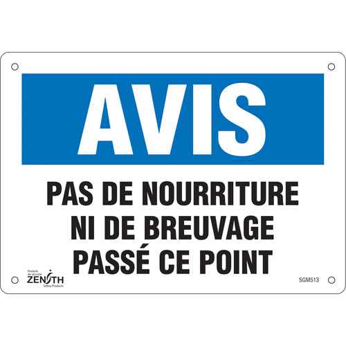 [SGM513] Enseigne «Pas de Nourriture» (SGM513)