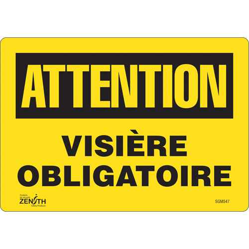 [SGM547] "Visière Obligatoire" Sign (SGM547)