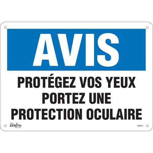 [SGM557] Enseigne «Protégez vos Yeux» (SGM557)