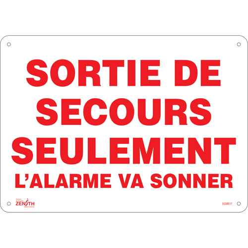 [SGM617] "Sortie De Secours" Sign (SGM617)