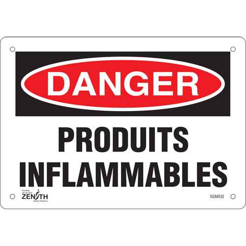 Enseigne «Produits Inflammables» (SGM632)