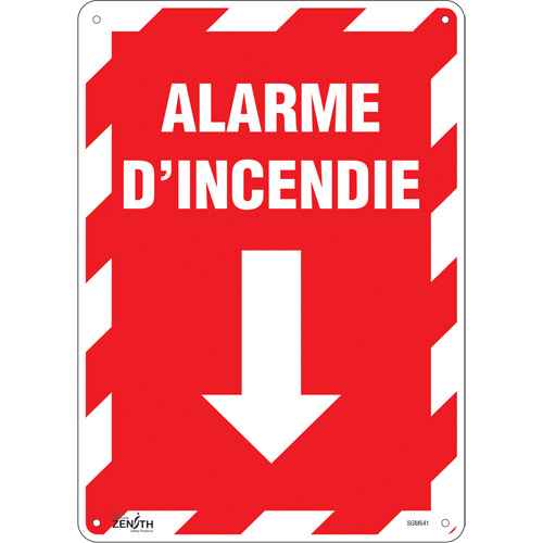 [SGM641] "Alarme D'Incendie" Arrow Sign (SGM641)