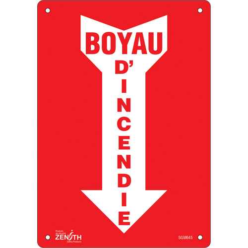 [SGM645] "Boyau D'Incendie" Arrow Sign (SGM645)