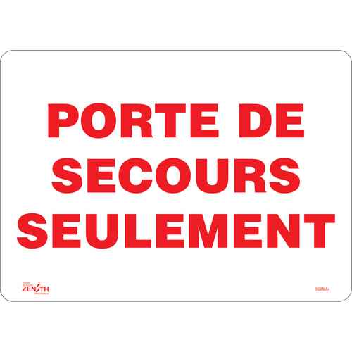 "Porte De Secours" Sign (SGM664)