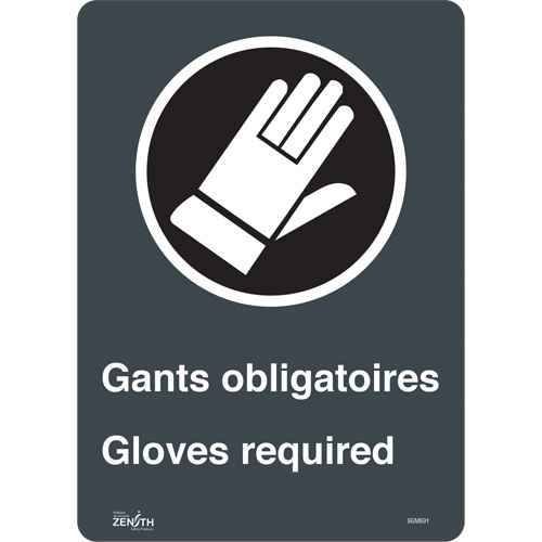[SGM691] Enseigne «Gant Obligatoires - Gloves Required» (SGM691)