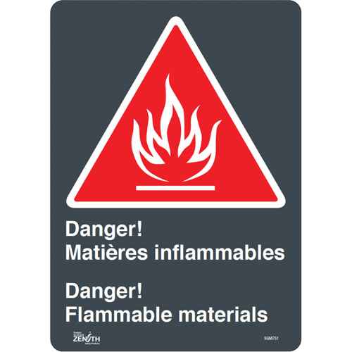 [SGM751] Enseigne «Flammable Materials/Matières Inflammables» (SGM751)
