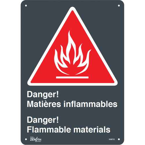 [SGM752] Enseigne «Flammable Materials/Matières Inflammable» (SGM752)