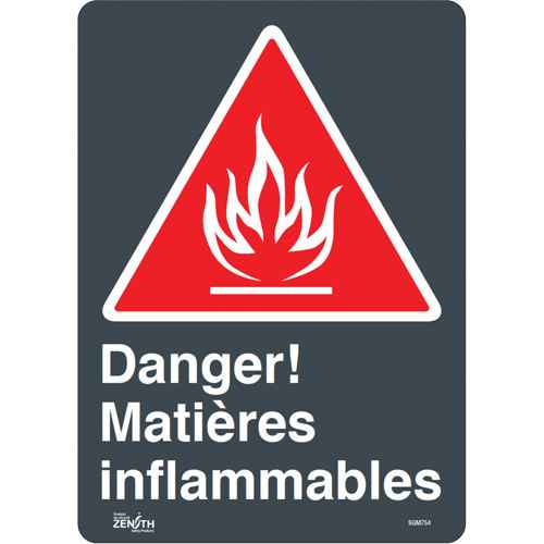 "Matières Inflammables" Sign (SGM754)