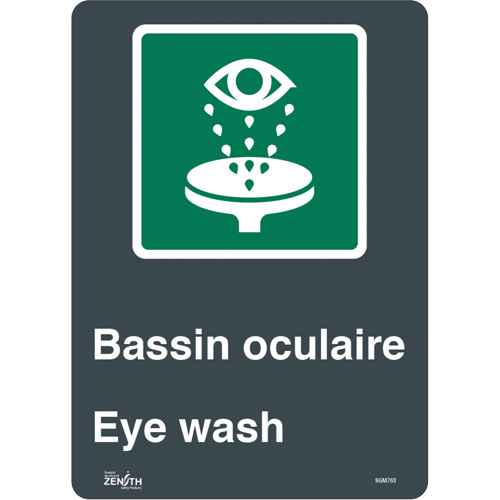 [SGM763] Enseigne «Bassin Oculaire/Eye Wash» (SGM763)