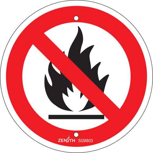 [SGM803] Enseigne de sécurité conforme à la CSA - No Open Flames (SGM803)