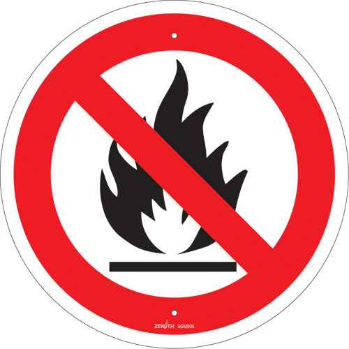[SGM806] Enseigne de sécurité conforme à la CSA - No Open Flames (SGM806)