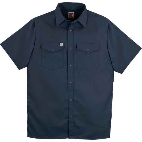 Twill Short-Sleeved Work Shirt with Snap (SGN655)