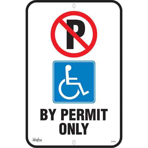 [SGP338] "By Permit Only" Parking Sign (SGP338)