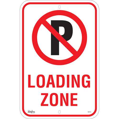 [SGP347] Enseigne Stationnement interdit «Loading Zone» (SGP347)