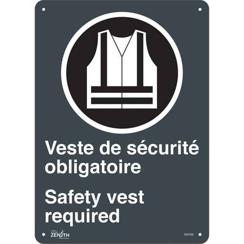 [SGP405] Enseigne «Port du dossard obligatoire/Safety Vest Required» (SGP405)