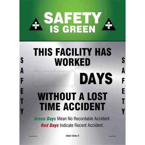 [SGP411] Digi-Day® Electronic Scoreboard Motivational Safety Sign (SGP411)