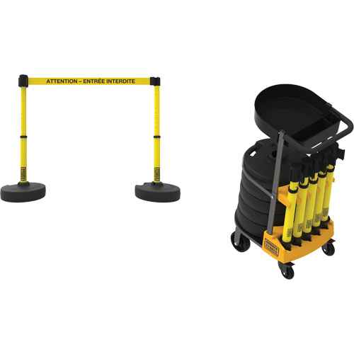 Plus Portable Barrier System Cart Package with Tray (SGQ813)