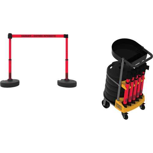 [SGQ814] Système de barrière à chariot portatif avec plateau Plus (SGQ814)