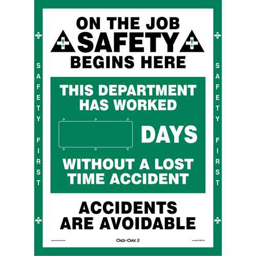 [SGQ939] Digi-Day® Electronic Scoreboard Motivational Safety Sign (SGQ939)