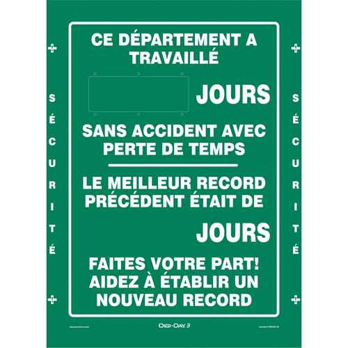 [SGQ945] "Jours sans accident" Digi-Day® 3 Electronic Signal Scoreboard (SGQ945)
