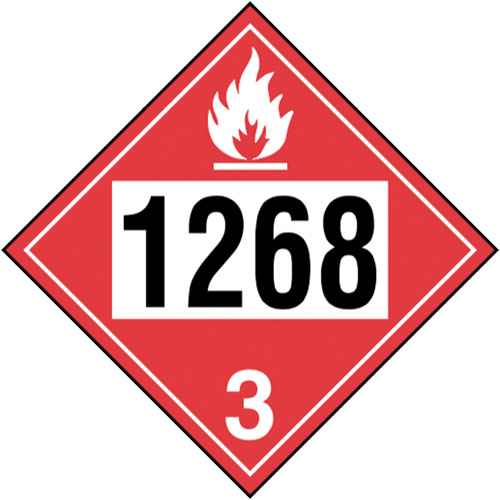 [SGR349] 1268 Petroleum Distillates TDG Placard (SGR349)