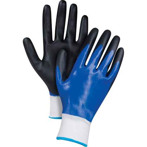 [SGX786] Gants enduits noir & bleu (SGX786)