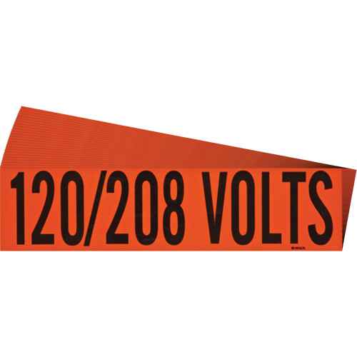 [SGX938] "120/208 Volts" Conduit & Voltage Labels (SGX938)