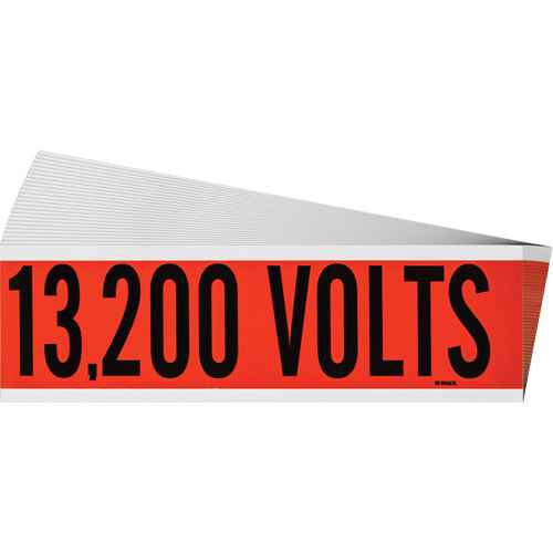 [SGX939] "13,200 Volts" Conduit & Voltage Labels (SGX939)