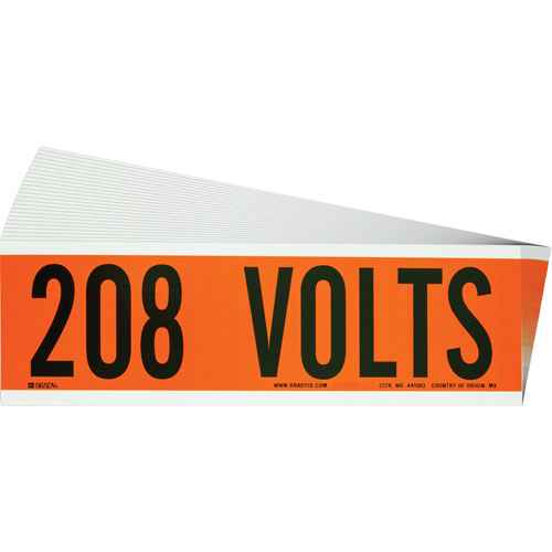 [SGX940] "208 Volts" Conduit & Voltage Labels (SGX940)