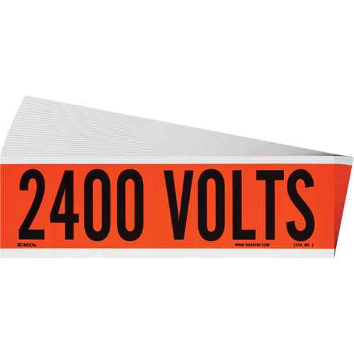 [SGX945] "2400 Volts" Conduit & Voltage Labels (SGX945)