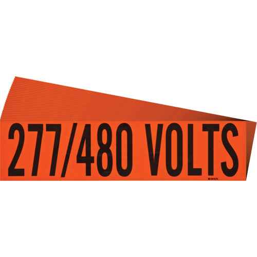 [SGX947] Étiquette de tension pour conduit « 277/480 Volts » (SGX947)