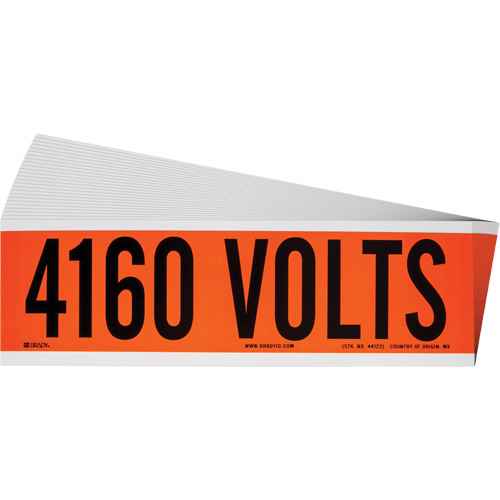 [SGX948] "4160 Volts" Conduit & Voltage Labels (SGX948)