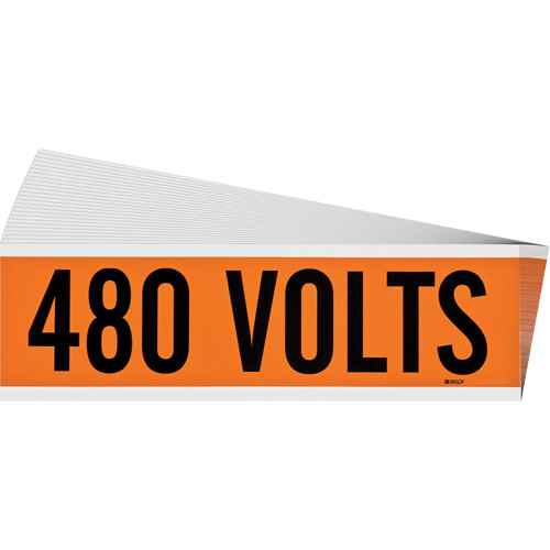 [SGX951] "480 Volts" Conduit & Voltage Labels (SGX951)