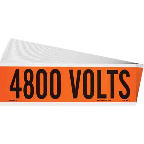 [SGX952] Étiquette de tension pour conduit « 4 800 Volts » (SGX952)