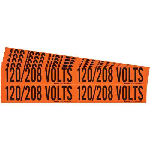 [SGX966] "120/208 Volts" Conduit & Voltage Labels (SGX966)