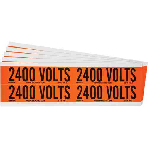 [SGX971] "2400 Volts" Conduit & Voltage Labels (SGX971)