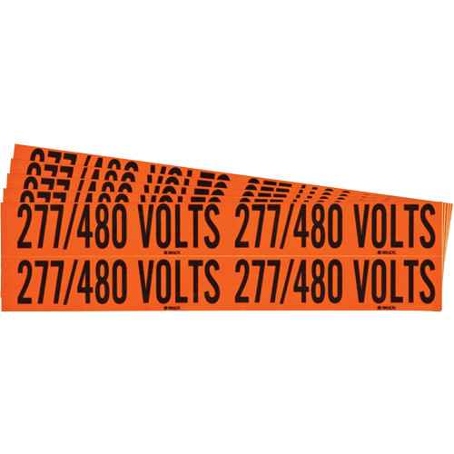 [SGX974] "277/480 Volts" Conduit & Voltage Labels (SGX974)