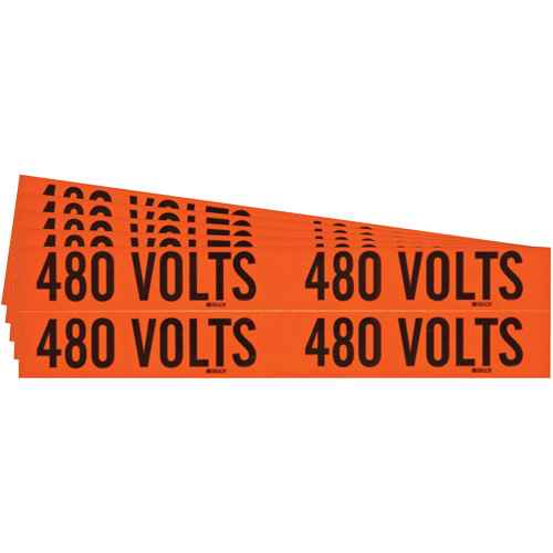 [SGX978] "480 Volts" Conduit & Voltage Labels (SGX978)