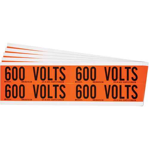 [SGX979] "600 Volts" Conduit & Voltage Labels (SGX979)