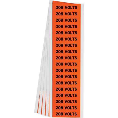 [SGX993] Étiquette de tension pour conduit « 208 Volts » (SGX993)