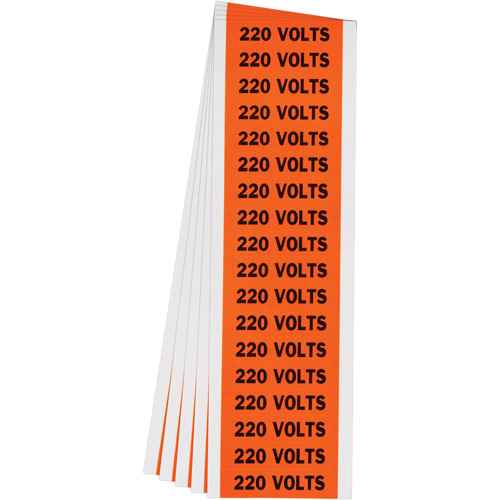 [SGX994] "220 Volts" Conduit & Voltage Labels (SGX994)