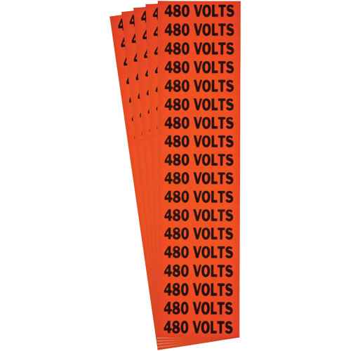 [SGY002] Étiquette de tension pour conduit « 480 Volts » (SGY002)