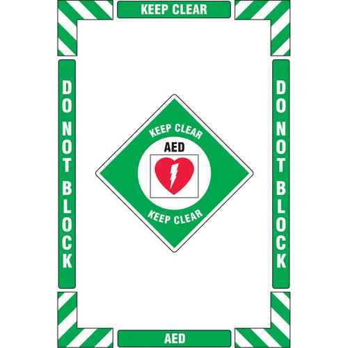 [SGY026] Trousse de marquage du sol «?AED Keep Clear?» (DEA - se tenir à l’écart) (SGY026)