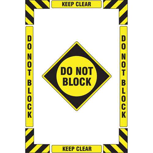 [SGY029] Trousse de marquage du sol «?Keep Clear Do Not Block?» (se tenir à l’écart - ne pas encombrer) (SGY029)